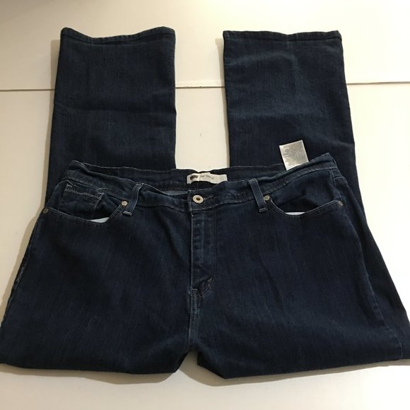 Levi's 515 Bootcut Jeans Women Size 16S Dark Wash - Picture 2 of 9